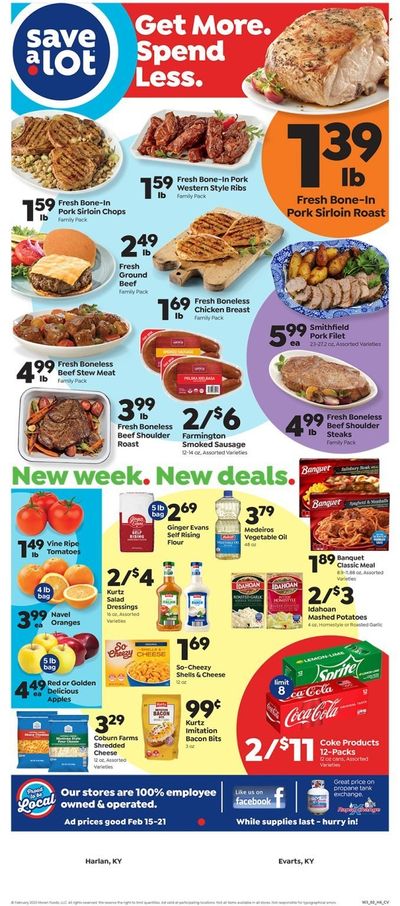 Save a Lot (KY) Weekly Ad Flyer Specials February 15 to February 21, 2023