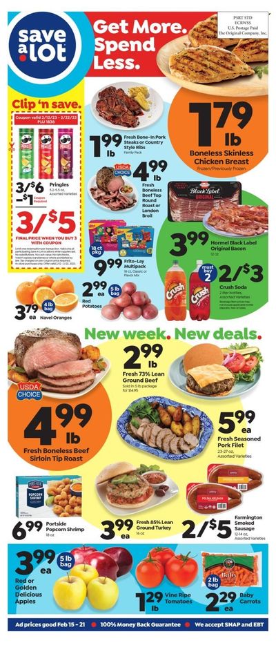 Save a Lot (IN) Weekly Ad Flyer Specials February 15 to February 21, 2023