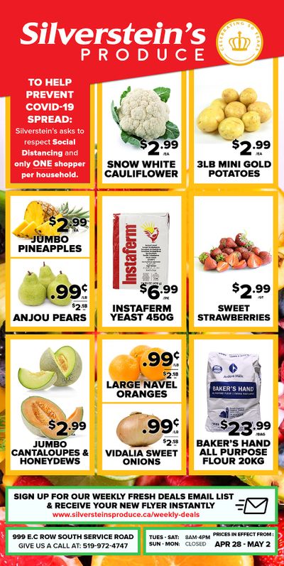 Silverstein's Produce Flyer April 28 to May 2