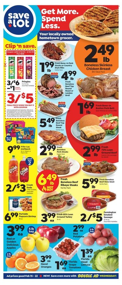 Save a Lot (FL) Weekly Ad Flyer Specials February 15 to February 22, 2023
