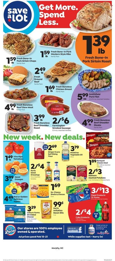 Save a Lot (NC) Weekly Ad Flyer Specials February 15 to February 21, 2023