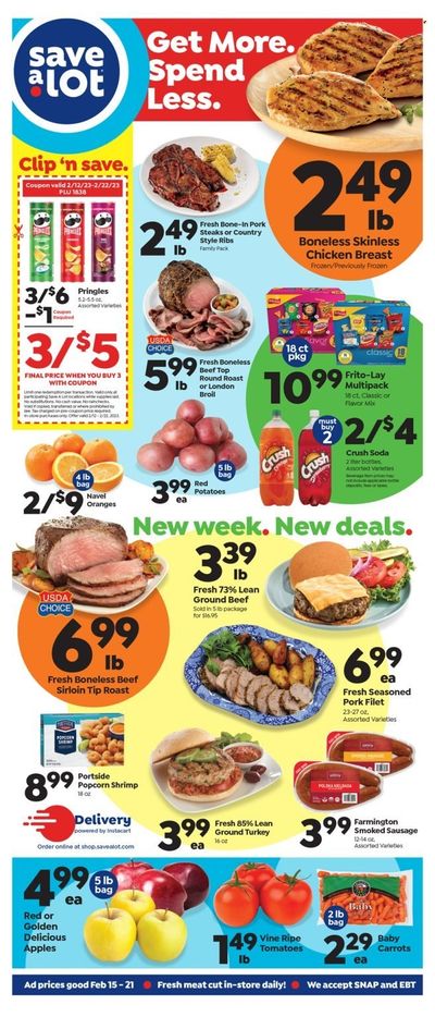Save a Lot (TX) Weekly Ad Flyer Specials February 15 to February 21, 2023