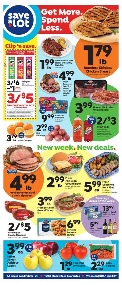 Save a Lot (MO) Weekly Ad Flyer Specials February 15 to February 21, 2023