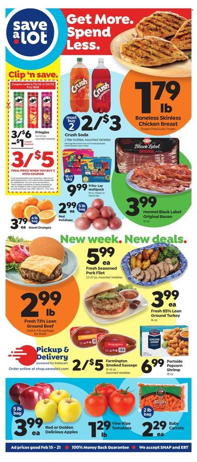 Save a Lot (IN) Weekly Ad Flyer Specials February 15 to February 21, 2023