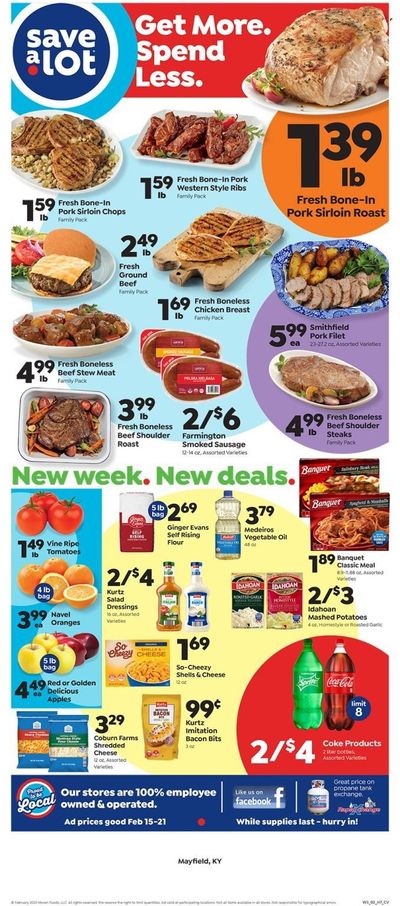 Save a Lot (KY) Weekly Ad Flyer Specials February 15 to February 21, 2023