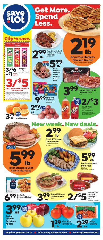 Save a Lot (IN) Weekly Ad Flyer Specials February 12 to February 18, 2023