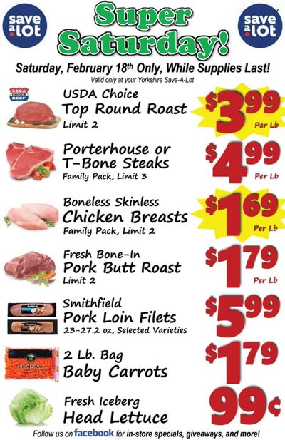 Save a Lot (NY) Weekly Ad Flyer Specials February 12 to February 18, 2023