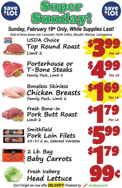 Save a Lot (NY) Weekly Ad Flyer Specials February 13 to February 19, 2023