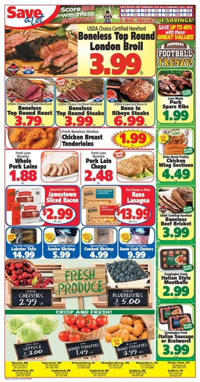 Save a Lot (MD, PA, WV) Weekly Ad Flyer Specials February 8 to February 21, 2023