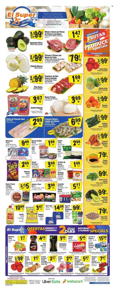 El Super (AZ) Weekly Ad Flyer Specials February 15 to February 21, 2023