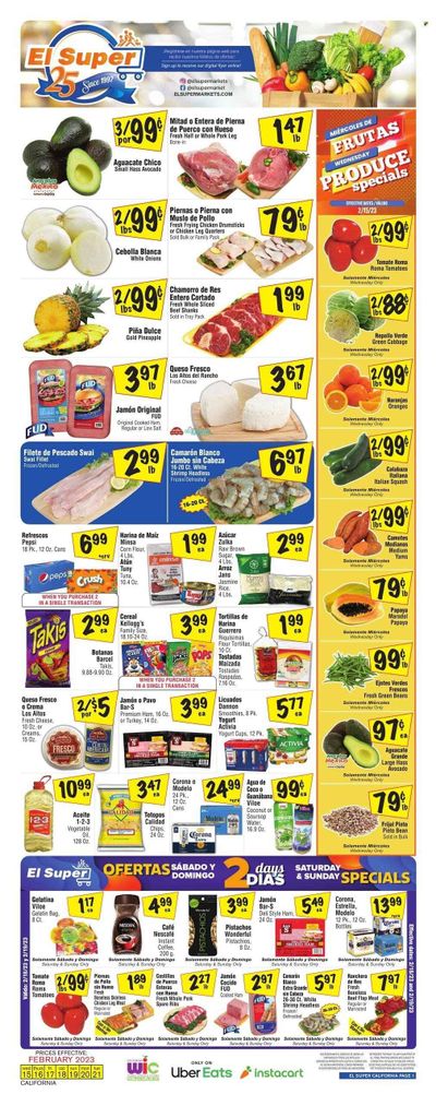 El Super (CA) Weekly Ad Flyer Specials February 15 to February 21, 2023
