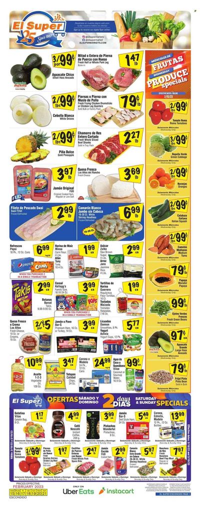 El Super (CA) Weekly Ad Flyer Specials February 15 to February 21, 2023
