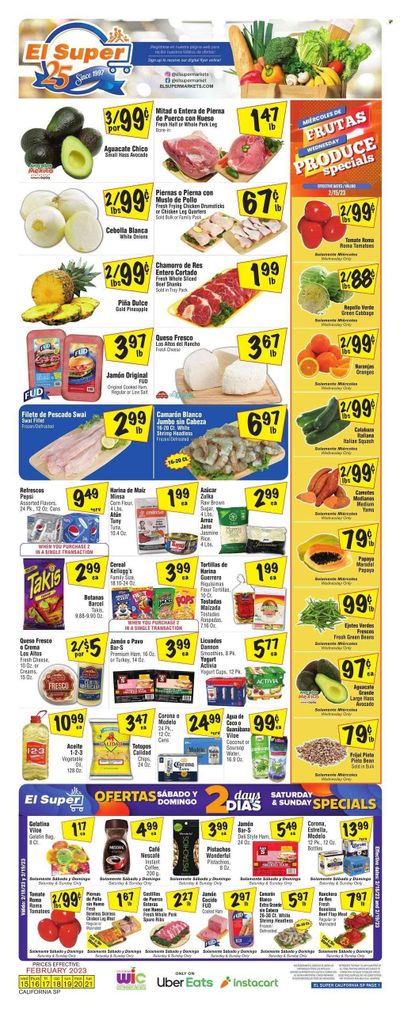El Super (CA) Weekly Ad Flyer Specials February 15 to February 21, 2023