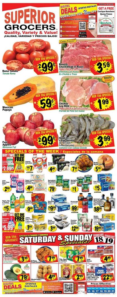 Superior Grocers (CA) Weekly Ad Flyer Specials February 15 to February 21, 2023