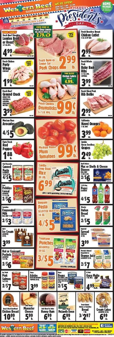 Western Beef (FL, NY) Weekly Ad Flyer Specials February 16 to February 22, 2023
