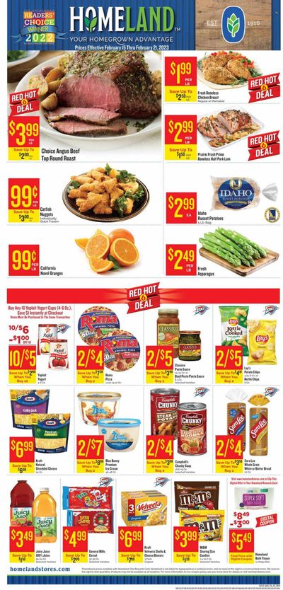 Homeland (OK, TX) Weekly Ad Flyer Specials February 15 to February 21, 2023