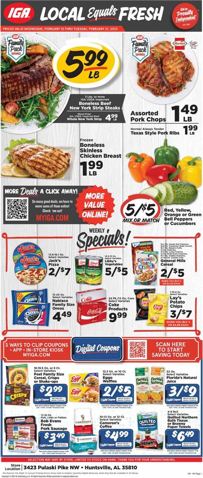 IGA (AL) Weekly Ad Flyer Specials February 15 to February 21, 2023