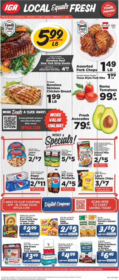 IGA (KY) Weekly Ad Flyer Specials February 15 to February 21, 2023