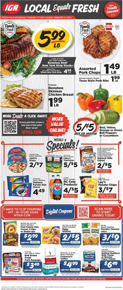 IGA (KY) Weekly Ad Flyer Specials February 15 to February 21, 2023