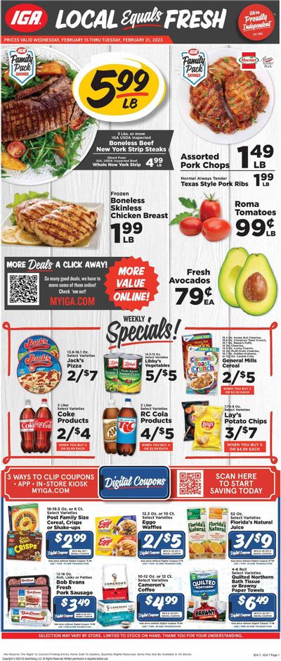 IGA (VA) Weekly Ad Flyer Specials February 15 to February 21, 2023