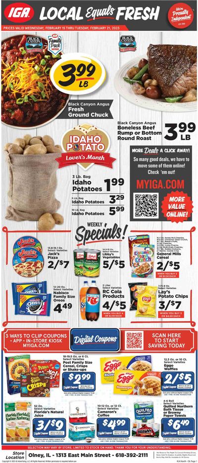 IGA (IL) Weekly Ad Flyer Specials February 15 to February 21, 2023
