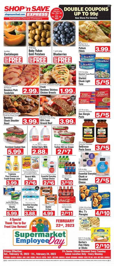 Shop ‘n Save Express (MD, PA, WV) Weekly Ad Flyer Specials February 18 to February 24, 2023