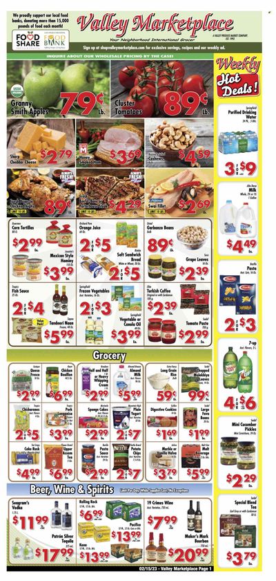 Valley Marketplace (CA) Weekly Ad Flyer Specials February 15 to February 21, 2023