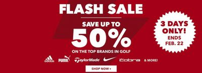 Golf Town Canada Flash Sale: Save Up to 50% OFF Top Brands in Golf + Up to 35% OFF Big Brand Sale Event