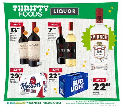 Thrifty Foods Liquor Flyer February 23 to March 1