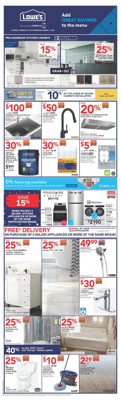 Lowe's (West) Flyer February 23 to March 1