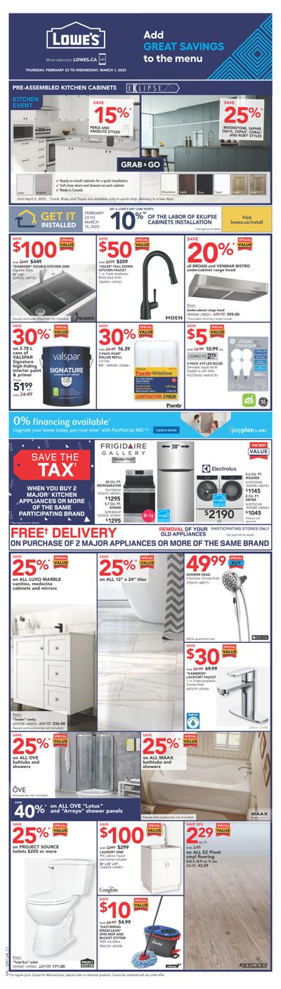 Lowe's (ON) Flyer February 23 to March 1