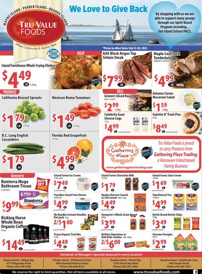 Tru Value Foods Flyer February 22 to 28