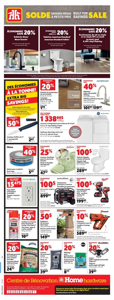 Home Hardware Building Centre (QC) Flyer February 23 to March 1