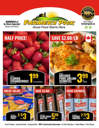 Farmer's Pick Flyer February 23 to March 1