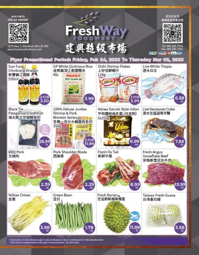FreshWay Foodmart Flyer February 24 to March 2