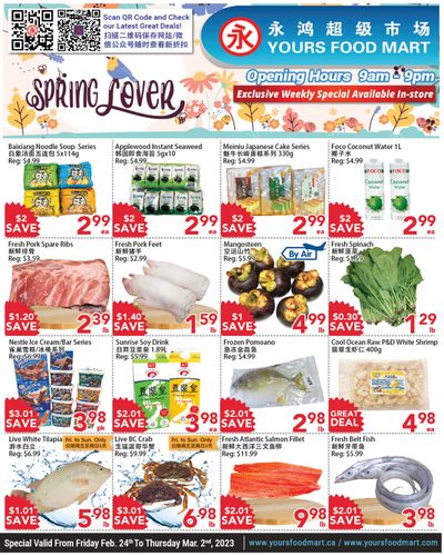 Yours Food Mart Flyer February 24 to March 2