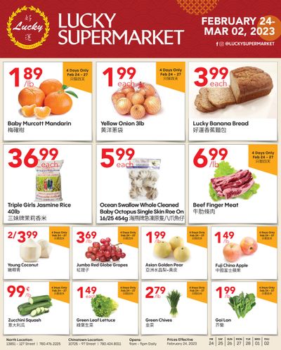 Lucky Supermarket (Edmonton) Flyer February 24 to March 2
