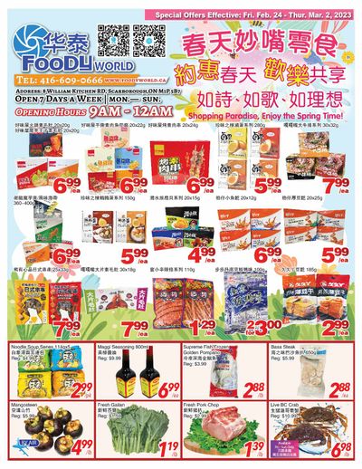 Foody World Flyer February 24 to March 2