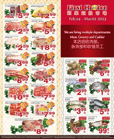 First Choice Supermarket Flyer February 24 to March 2