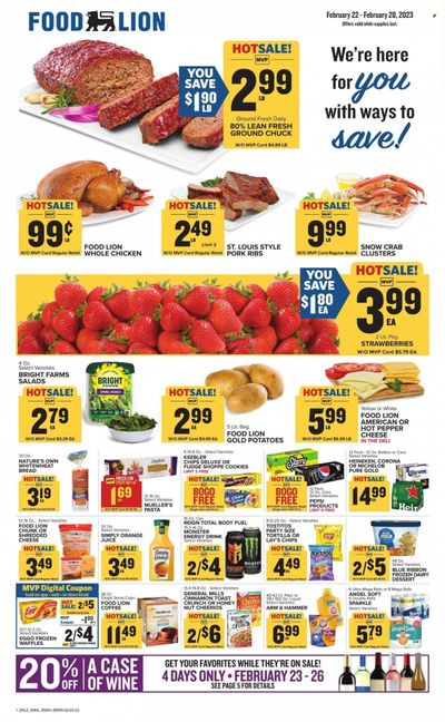 Food Lion (NC) Weekly Ad Flyer Specials February 22 to February 28, 2023