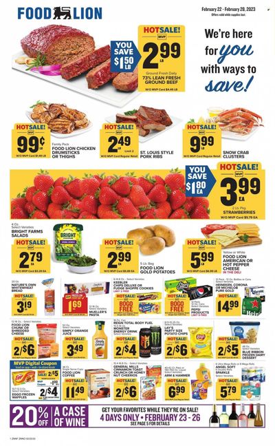 Food Lion (NC) Weekly Ad Flyer Specials February 22 to February 28, 2023