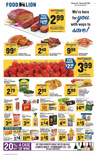Food Lion (NC) Weekly Ad Flyer Specials February 22 to February 28, 2023