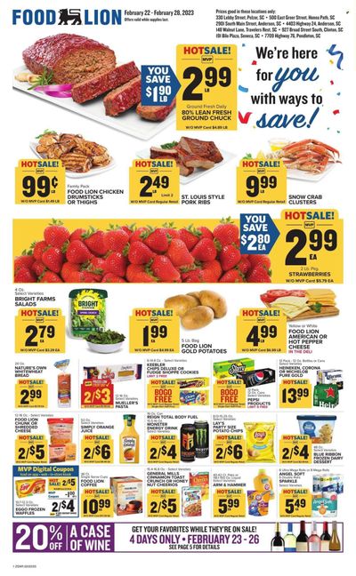 Food Lion (SC) Weekly Ad Flyer Specials February 22 to February 28, 2023