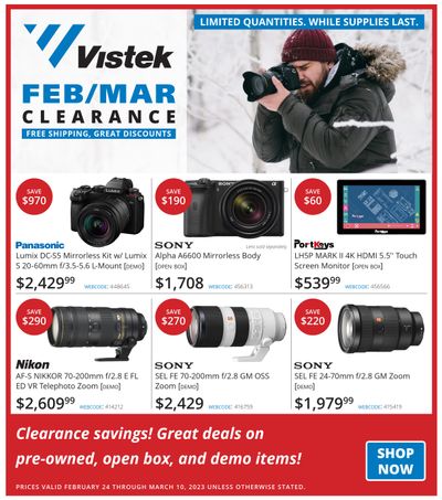 Vistek Clearance Flyer February 24 to March 10