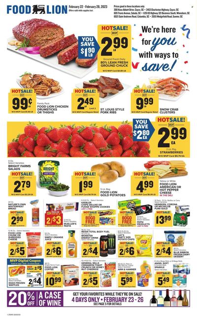 Food Lion (SC) Weekly Ad Flyer Specials February 22 to February 28, 2023