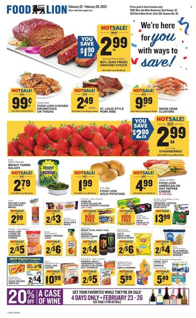 Food Lion (SC) Weekly Ad Flyer Specials February 22 to February 28, 2023