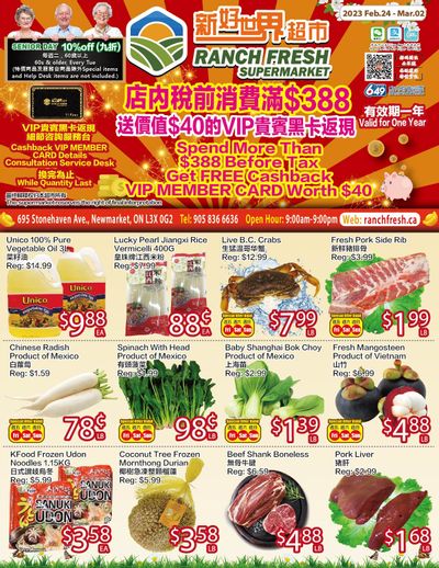 Ranch Fresh Supermarket Flyer February 24 to March 2