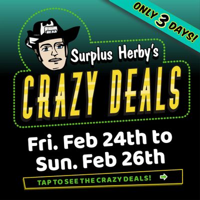 Surplus Herby's Flyer February 24 to 26