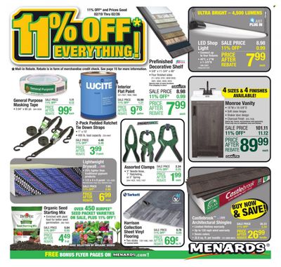 Menards (IL, WI) Weekly Ad Flyer Specials February 19 to February 26, 2023