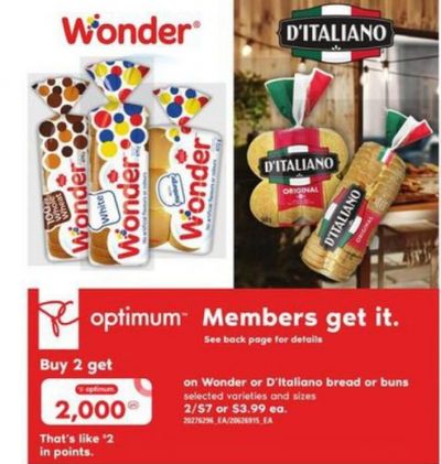 Loblaws Ontario: Wonder Bread 75 Cents A Loaf After Printable Coupon and PC Optimum Points